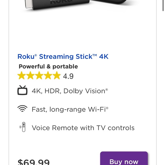 SOLD - Roku Streaming Stick 4K | Streaming Device 4K/HDR/Dolby Vision - Picture 10 of 10